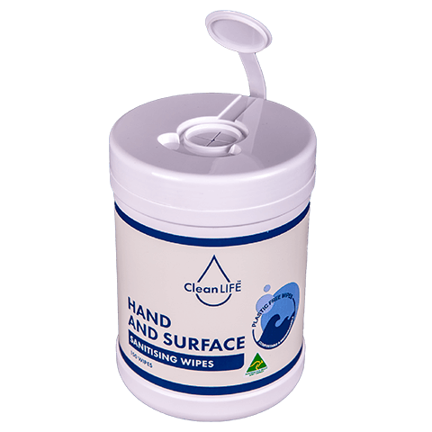 CleanLIFE Hand and Surface Wipes Canister - 150 wipes
