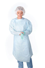 Medline Gown Thumbs Up Polyethylenereg Blue
