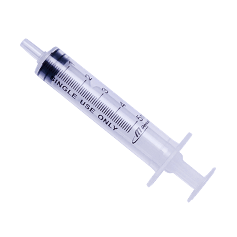 Mdevices 5mL Syringe - Leur Slip, Central Nozzle