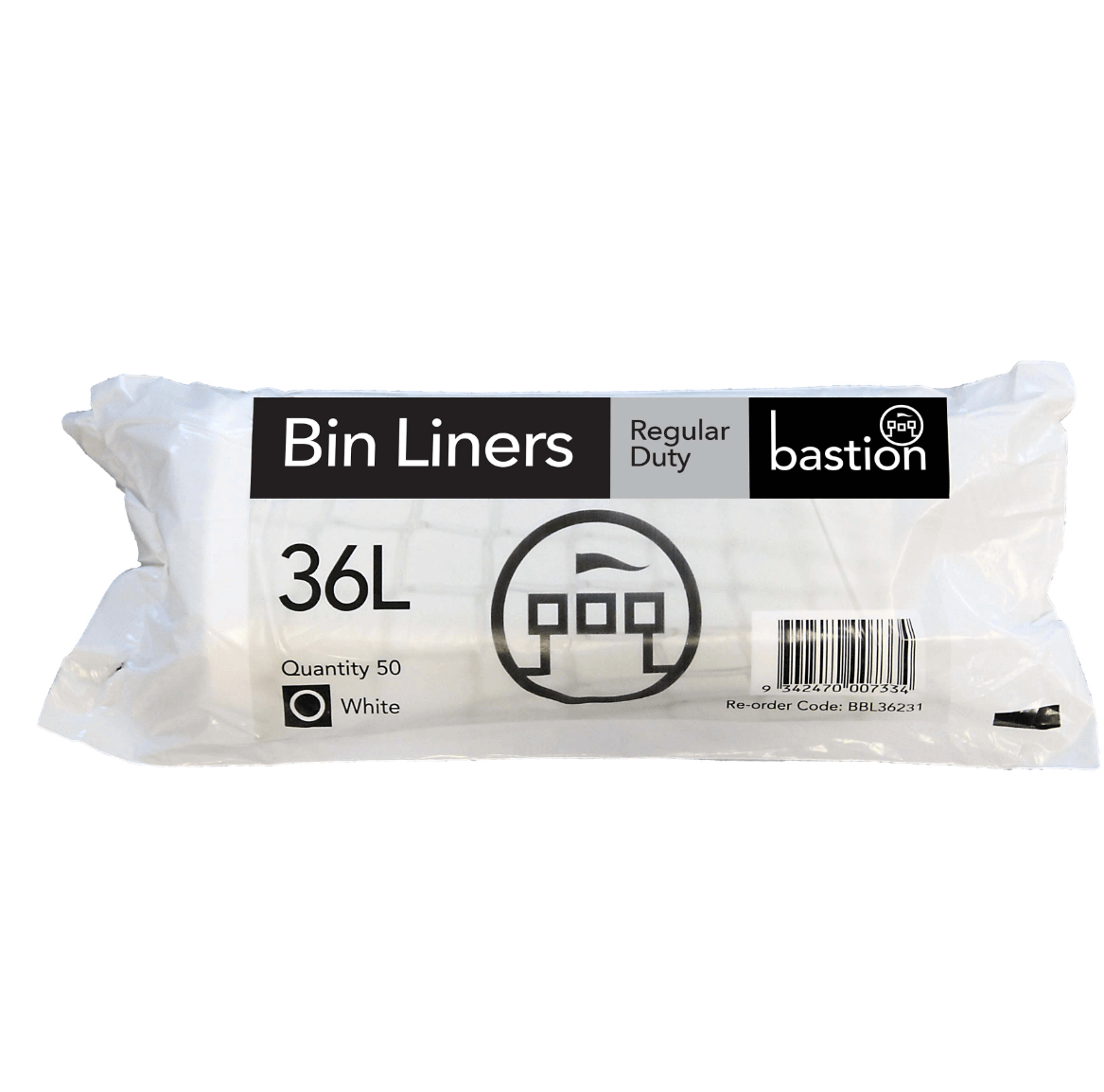 Bastion Regular Duty Bin Liners - 36L