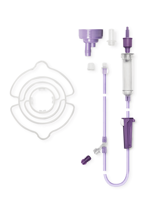 Flocare Gravity Pack and Bottle Set – Y-port and drip chamber