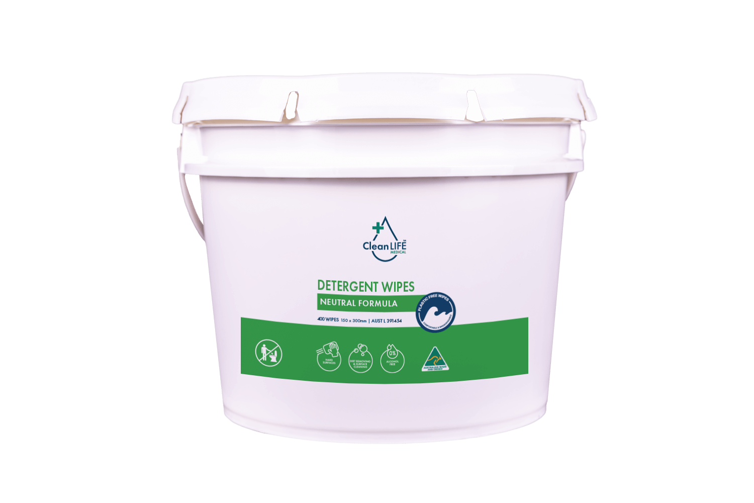 CleanLIFE Detergent Wipes Tub - 400 wipes