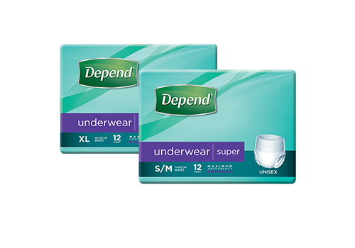 Depend Underwear Unisex - All Sizes and Absorbency