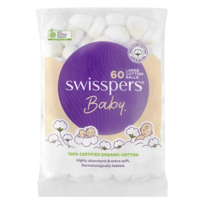 Swisspers Baby Large Cotton Balls 60 Pack
