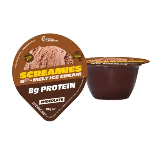 Flavour Creations Screamies NoMelt Ice Cream Protein Chocolate 120g Cup