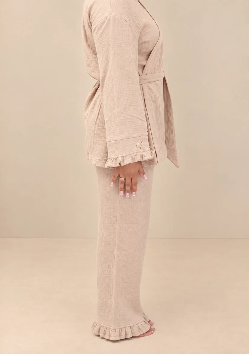Muslin Noor Set - Beige