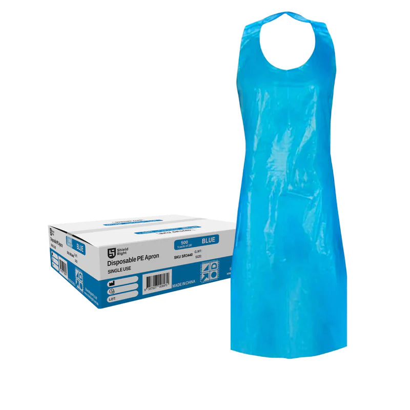 LDPE Disposable Aprons White – 500 Pack