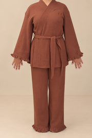Muslin Noor Set - Chocolate
