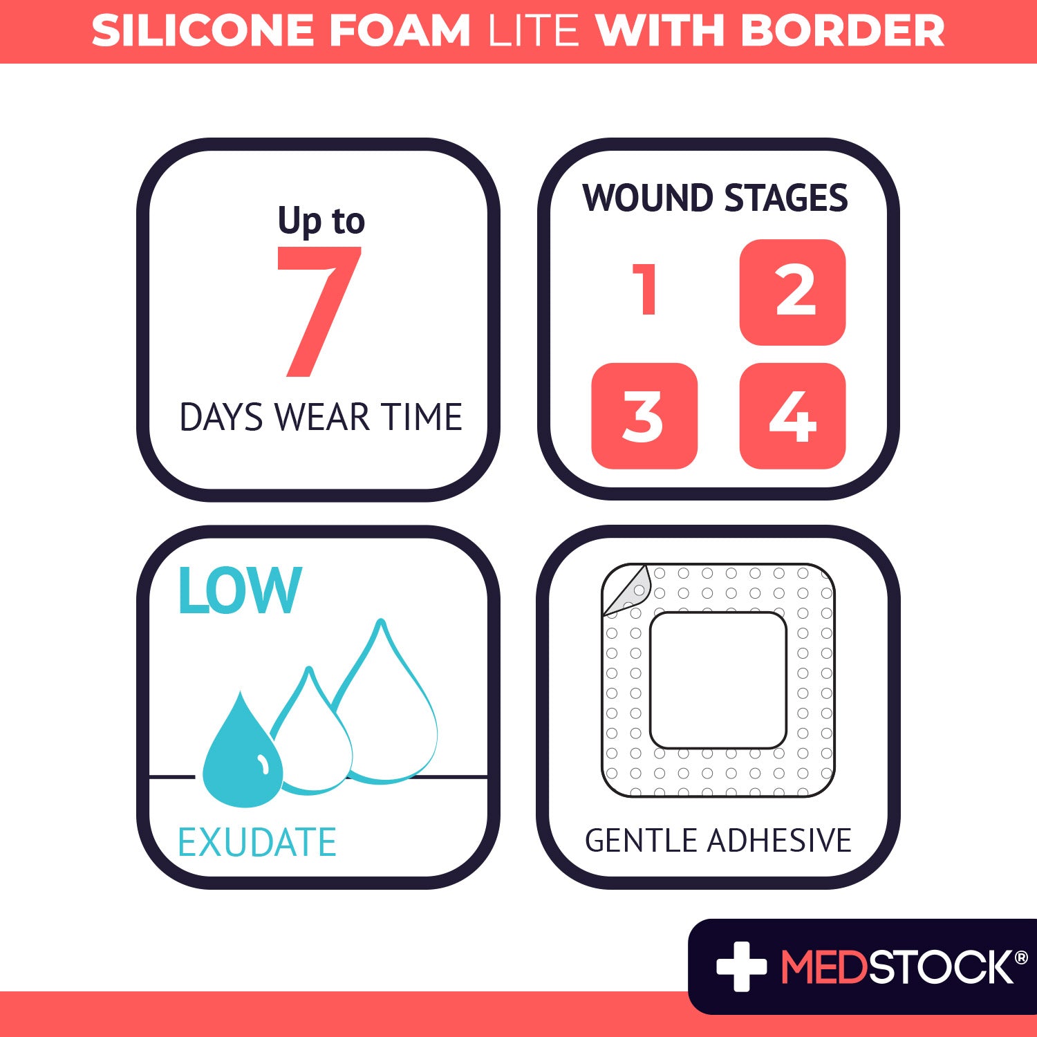 Silicone Foam Lite with Border - All Sizes