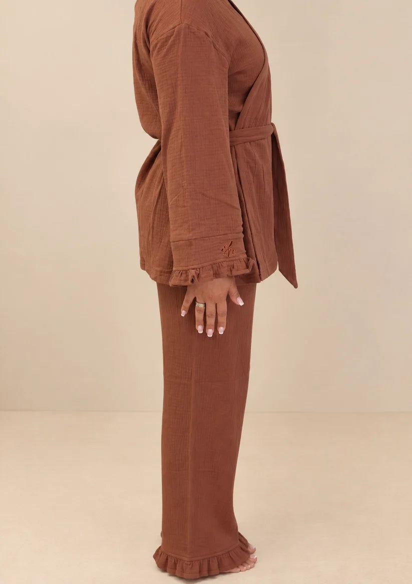 Muslin Noor Set - Chocolate
