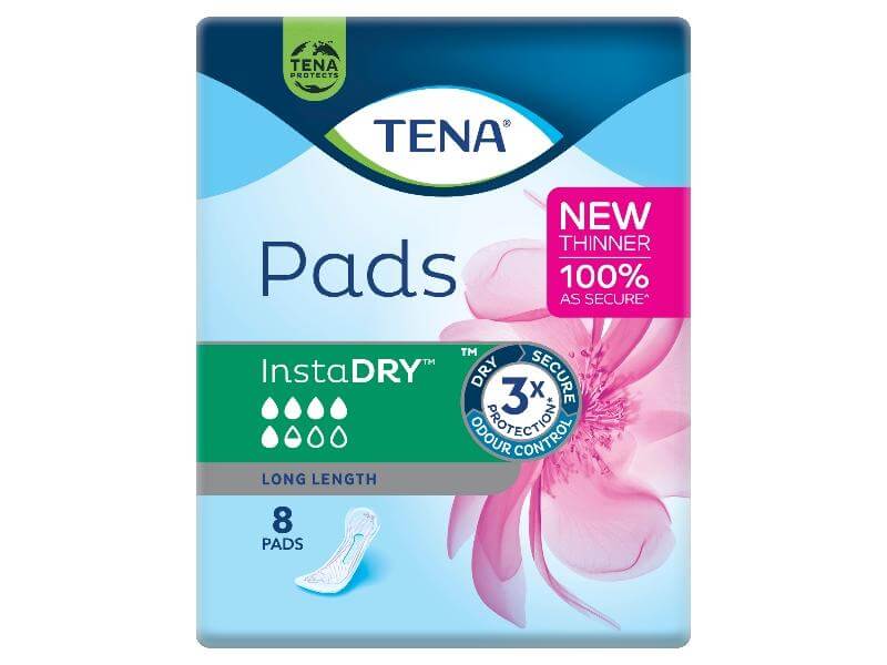 TENA Pads InstaDRY Long Length