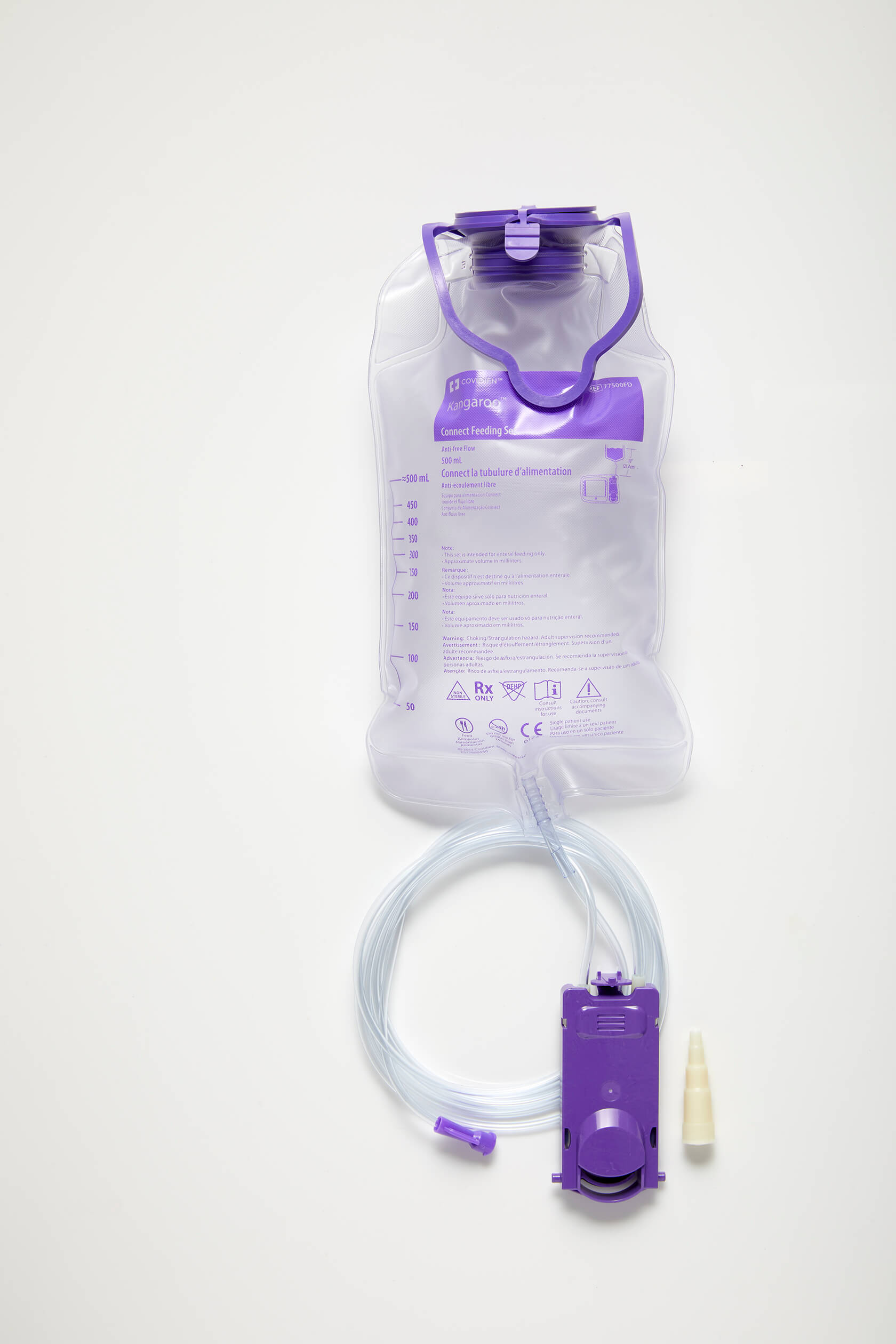 Kangaroo Connect 500mL Feed Set with No Inline Medication Port Non-Sterile