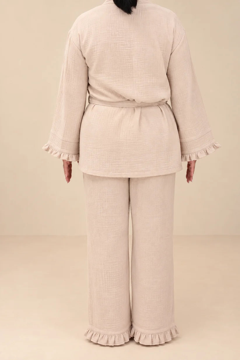 Muslin Noor Set - Beige