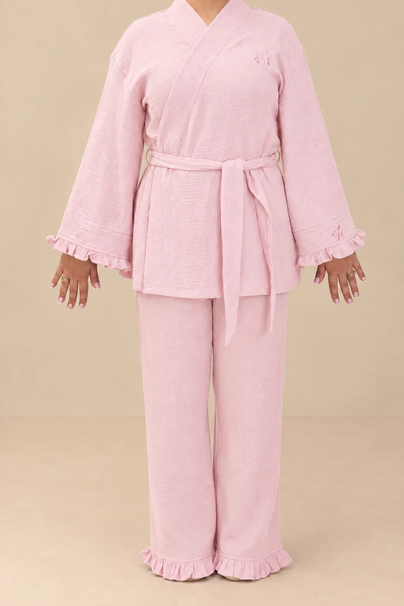 Muslin Noor Set - Pink