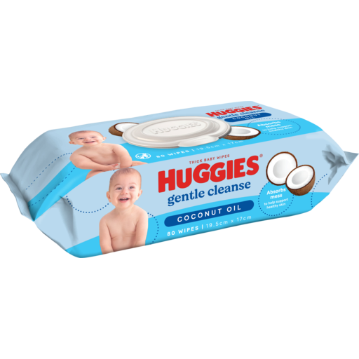 Huggies Coconut Oil Wipes 80pk