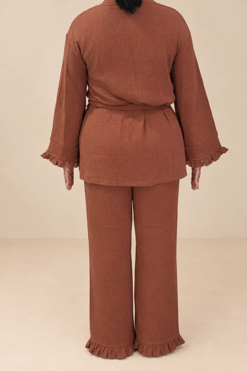 Muslin Noor Set - Chocolate