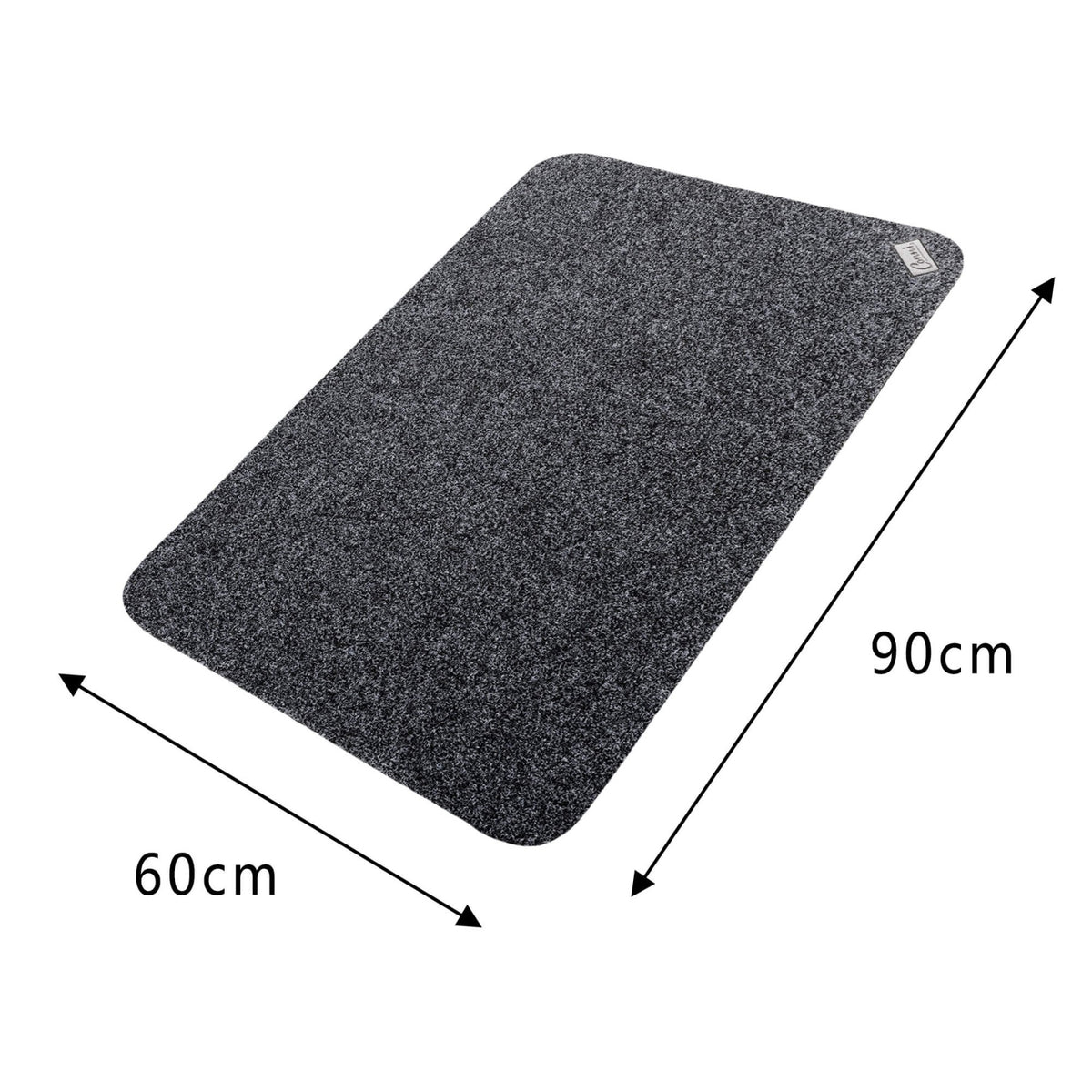 Conni Anti Slip Absorbent Floor Mat - Classic Black & White Marble 2PACK