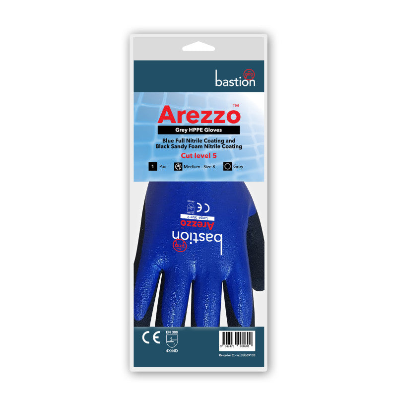 Bastion Arezzo Cut 5 Grey HPPE Gloves