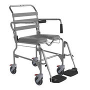 Aspire Swing Away Footrest Shower Commode - Attendant Propelled