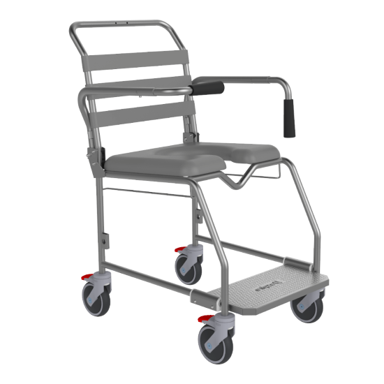 Aspire Weight Bearing Platform Shower Commode - Attendant Propelled