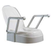 Aspire Raised Toilet Seat with Swing Back Arms