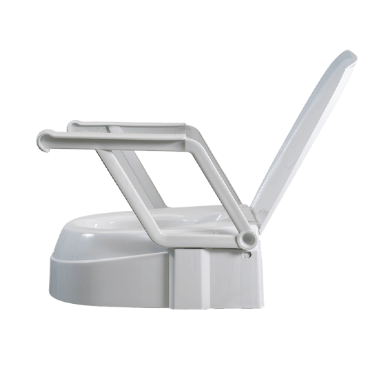 Aspire Raised Toilet Seat with Swing Back Arms