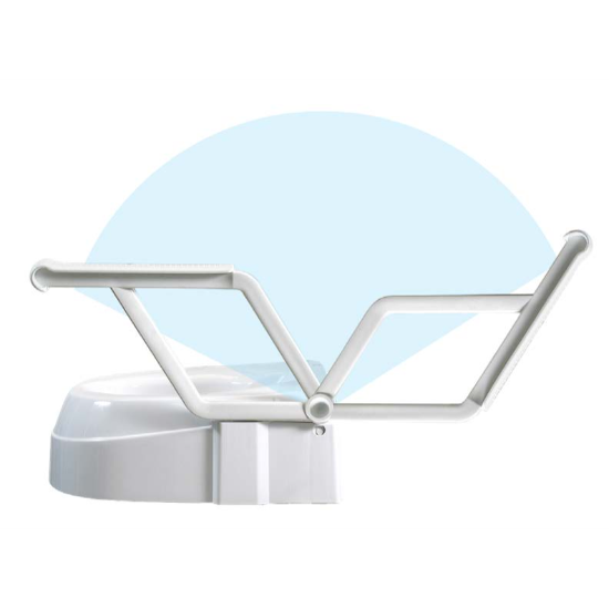 Aspire Raised Toilet Seat with Swing Back Arms