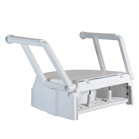 Aspire Raised Toilet Seat with Swing Back Arms