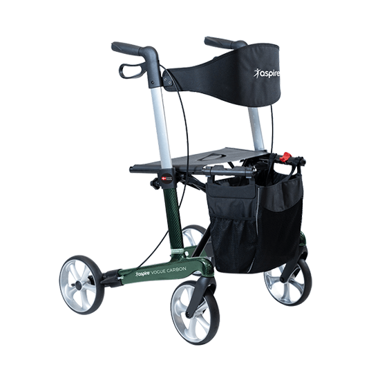Aspire Vogue Carbon Fibre Seat Walker / Rollator
