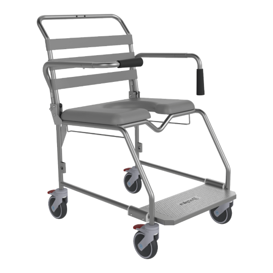 Aspire Weight Bearing Platform Shower Commode - Attendant Propelled