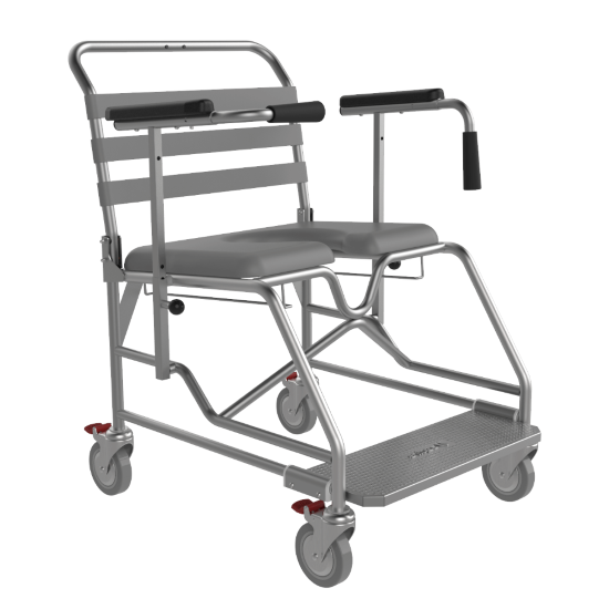 Aspire Weight Bearing Platform Shower Commode - Attendant Propelled
