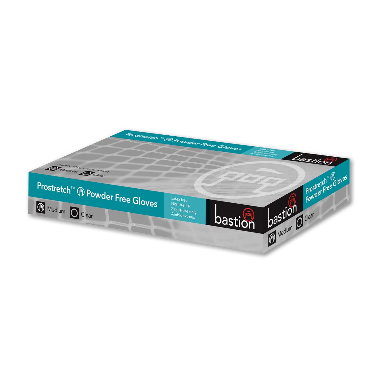 Bastion Prostretch Powder Free Gloves - Clear (Vinyl Alternative)