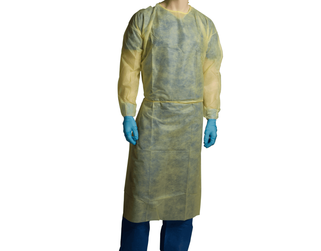 Polypropylene Isolation Gown - Yellow – Mediply Plus