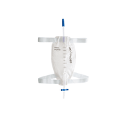 Leg Bag T-Tap Non-Return Valve with Silicone Lined Straps and Fabric Fastener 750mL - All Sizes