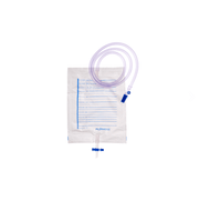 Urine Bag T-Tap Non-Return Valve 2000mL with 120cm Clear Tubing Sample Port