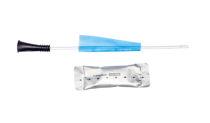 Nelaton Hydrophilic Coated Catheter with Water Sachet Standard Tip 18cm Female - All Sizes