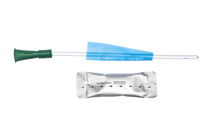 Nelaton Hydrophilic Coated Catheter with Water Sachet Standard Tip 18cm Female - All Sizes