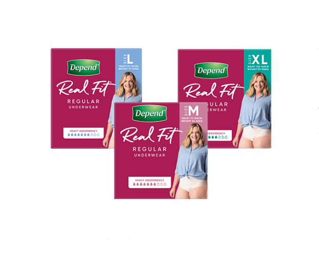 Depend Real Fit Regular for Women - All Sizes – Mediply Plus