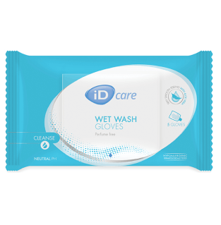 iD Care Wet Wash Gloves - No Perfume