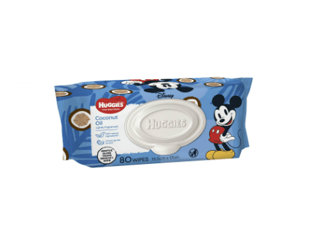 Huggies Coconut Oil Wipes 80pk