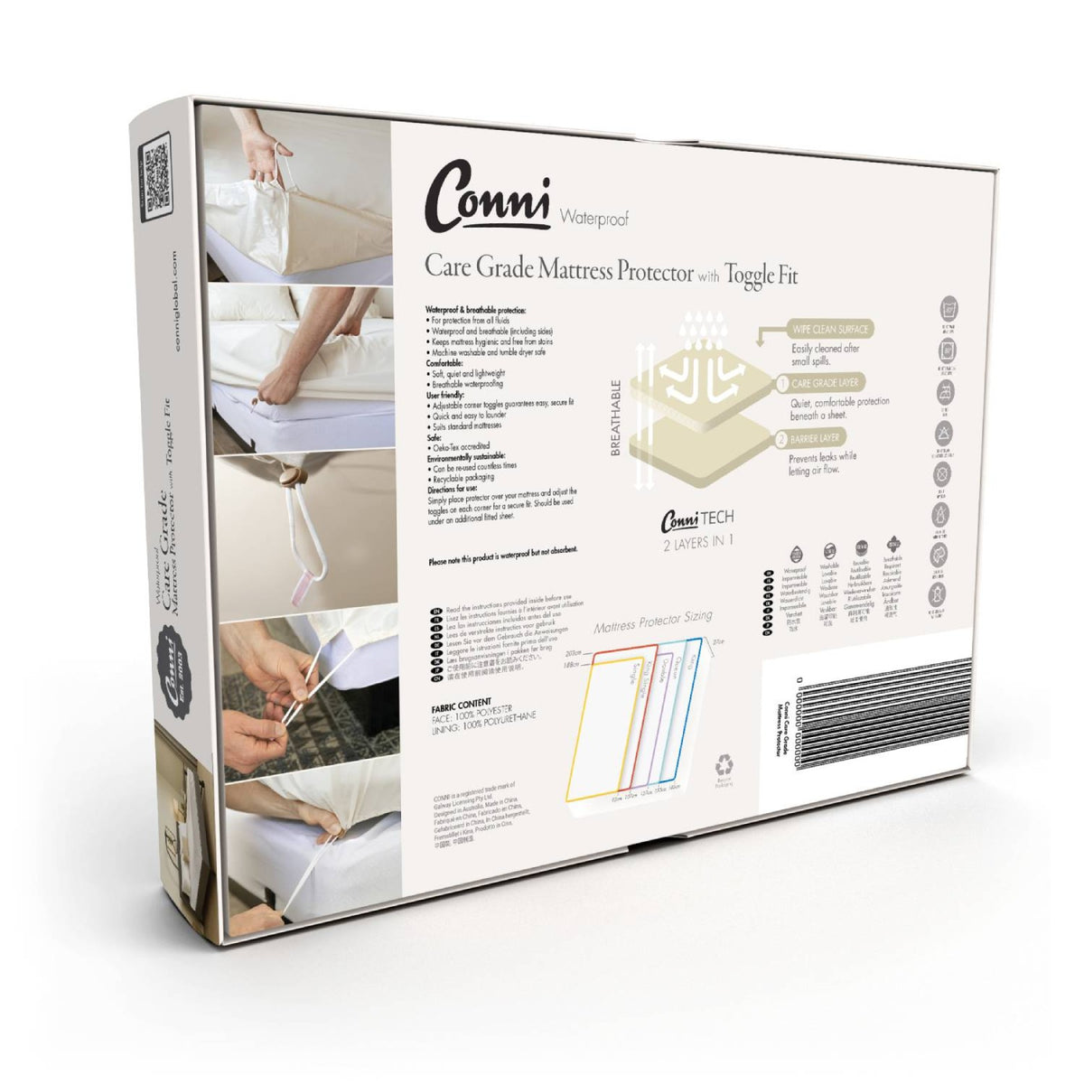 Conni Care Grade Mattress Protector with Toggle Fit