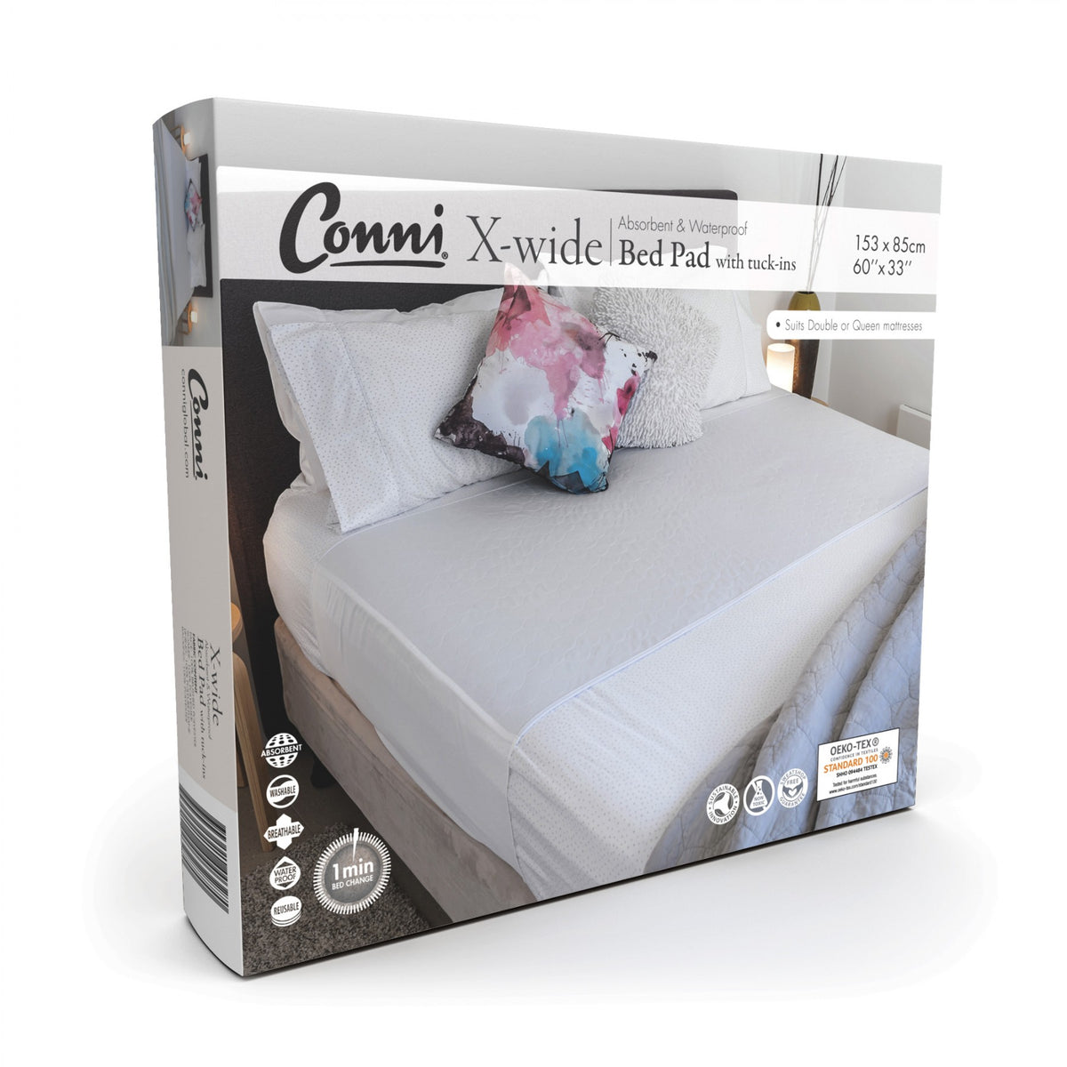 Conni X-Wide Bed Pad with Tuck-ins