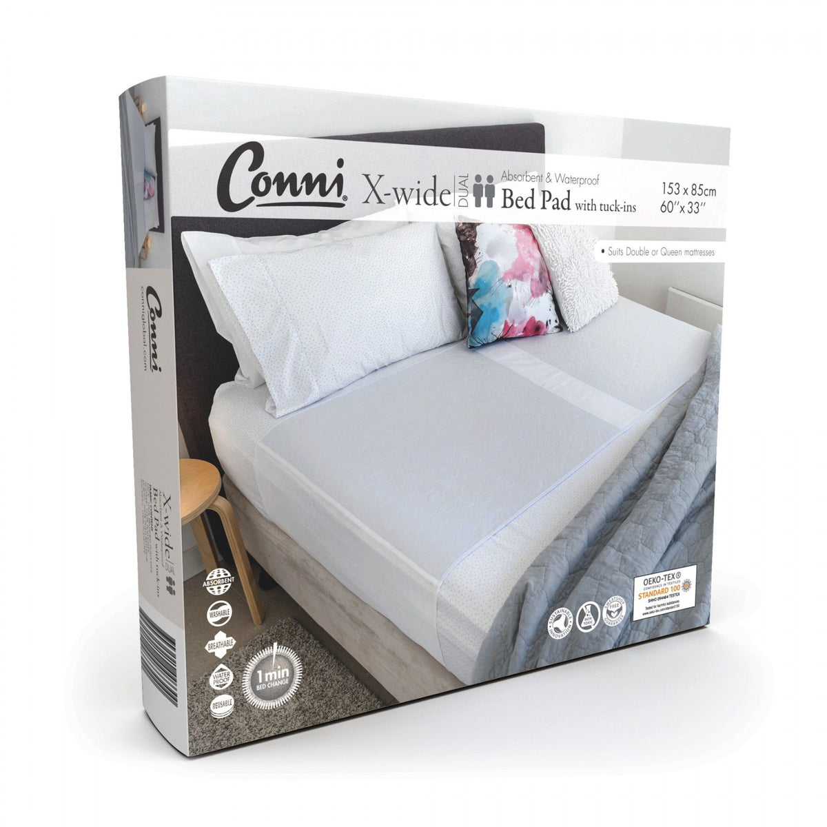 Conni X-Wide Dual Bed Pad with Tuck-ins