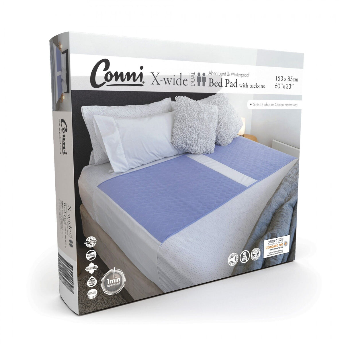 Conni X-Wide Dual Bed Pad with Tuck-ins