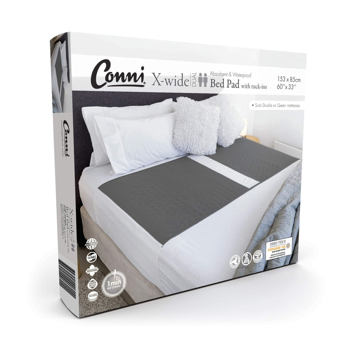 Conni X-Wide Dual Bed Pad with Tuck-ins