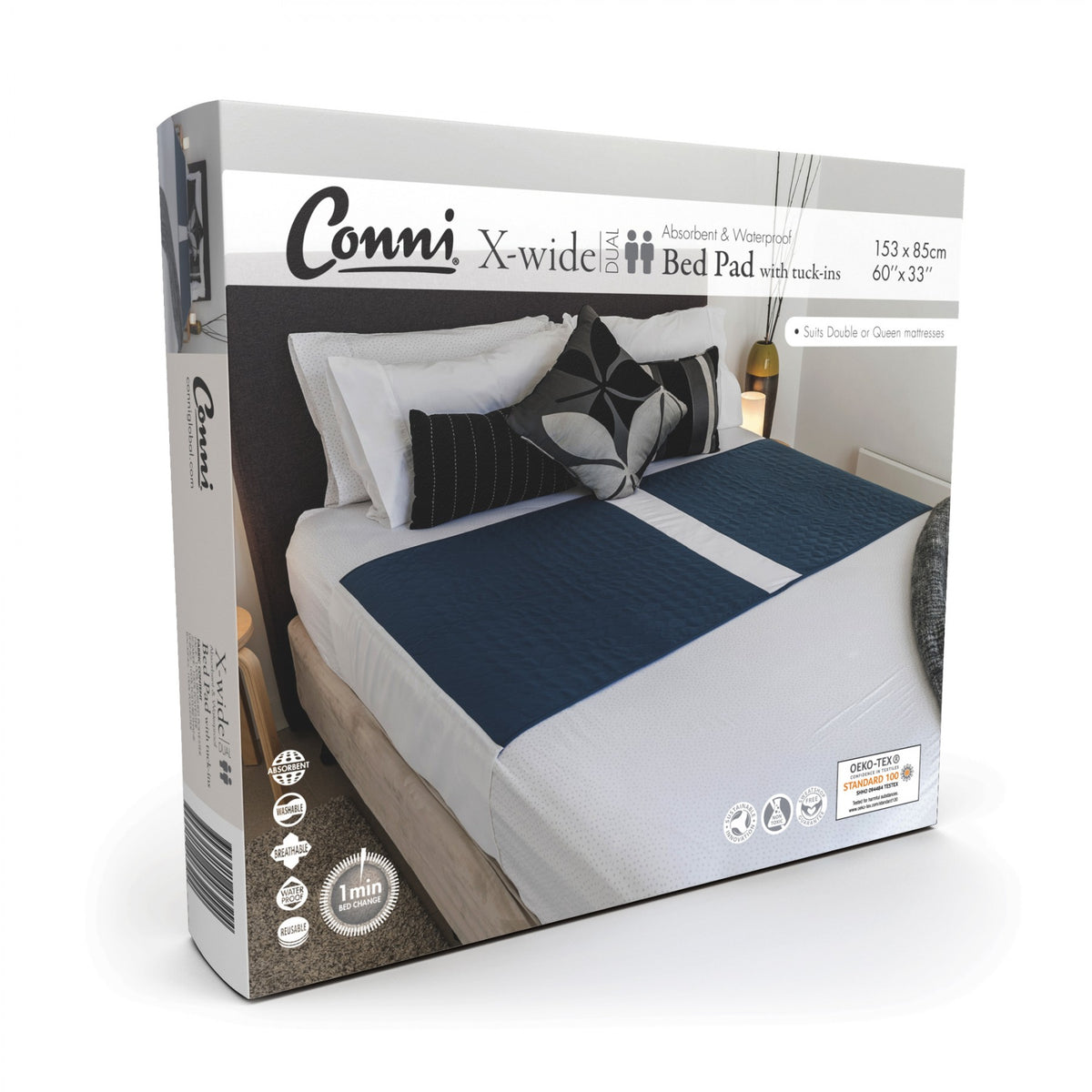 Conni X-Wide Dual Bed Pad with Tuck-ins