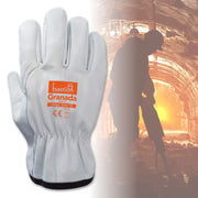 Bastion Granada Cut 5 Premium A Grade Cow Grain Natural Leather Rigger Glove