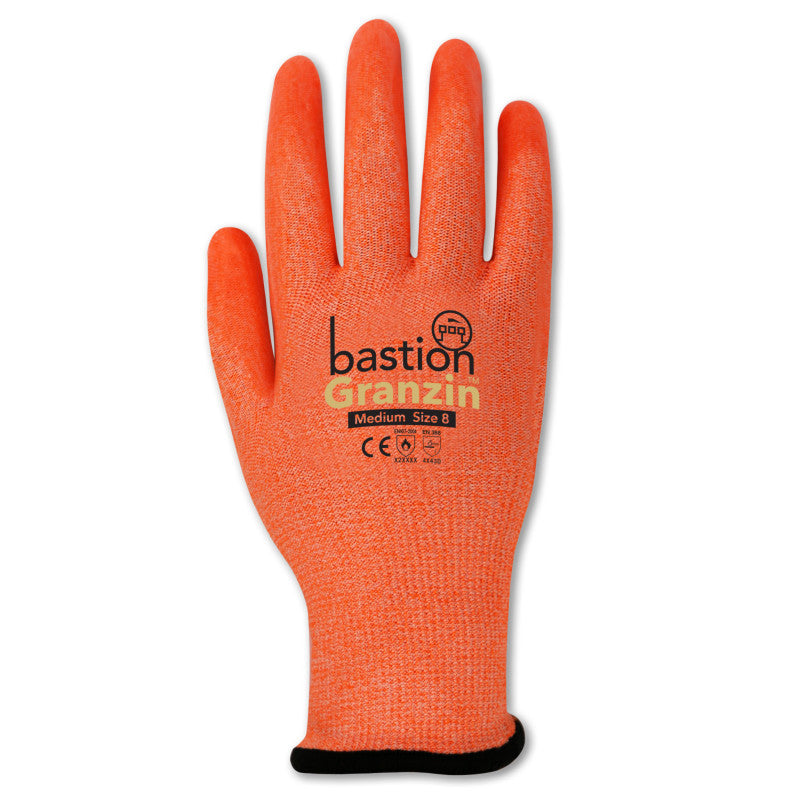 Bastion Granzin Cut 5 High Viz Orange PPE Gloves