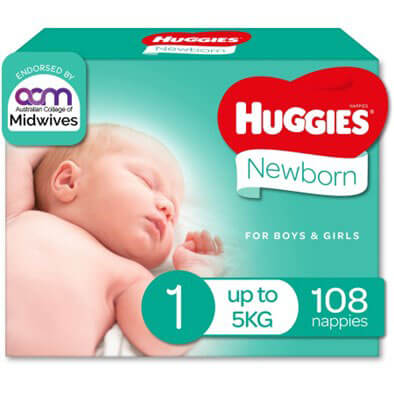 Huggies Newborn Nappies Size 1