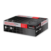Bastion Heavy Duty Nitrile Diamond Grip Powder Free Gloves - Black